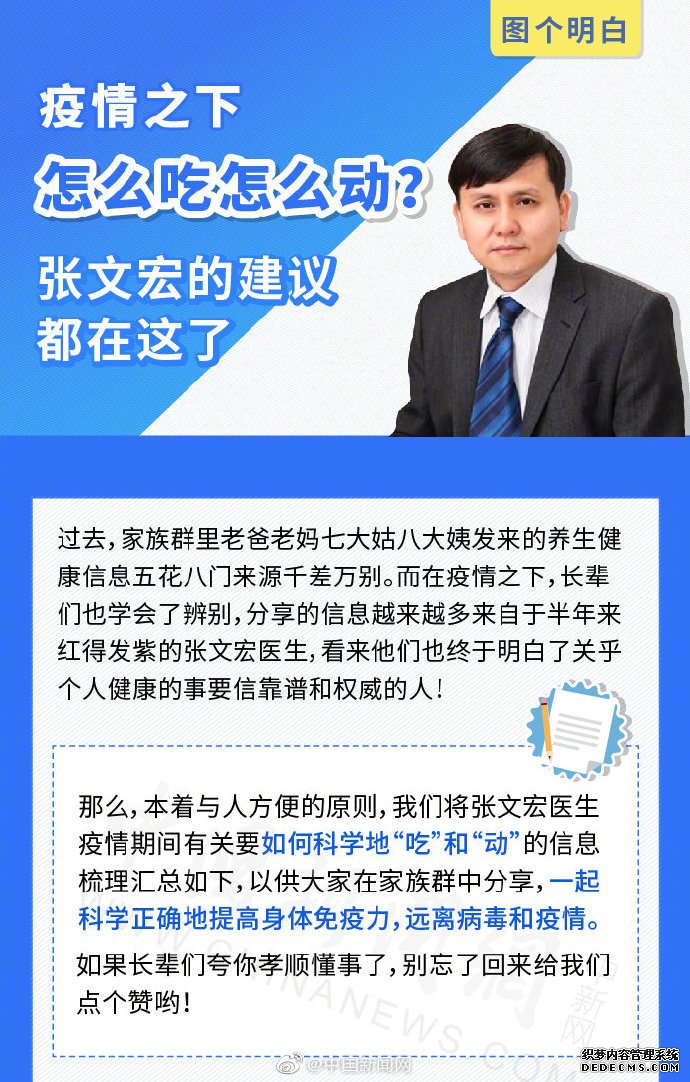 疫情之下怎么吃怎么動(dòng)？張文宏的建議都在這了
