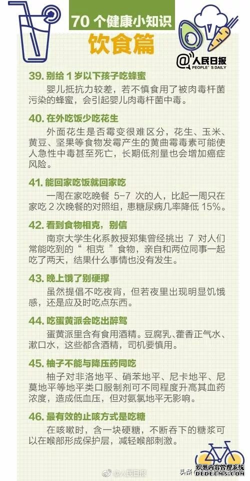 人民日?qǐng)?bào)發(fā)布：70個(gè)超實(shí)用健康小知識(shí)，值得收藏